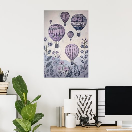 1797 Heißluftballons Poster (Heimbüro)