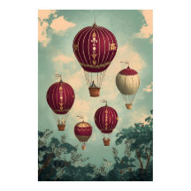 1798 schwebende Heißluftballons