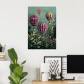 1799 schwebende Heißluftballons Poster (Heimbüro)