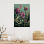 1799 schwebende Heißluftballons Poster (Küche)
