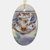 1799 Teacup auf Linen Keramikornament (Links)