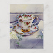 1799 Teacup auf Linen Postkarte (Vorderseite)
