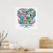 17.02. Liebe Ihr Haustier Tag Poster (Küche)