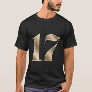17 17 Geburtstag Lieblingszahl Fleur-De-Lis T-Shirt