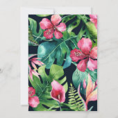 17 17. Geburtstagsparty Einladung Tropical Floral (Rückseite)