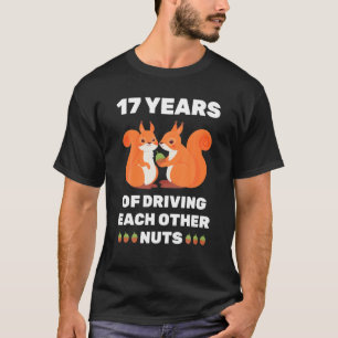 17. 17-jähriges Hochzeitsjubiläum Funny Couple für T-Shirt