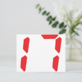 17 17 Uhr, digitale Nummer Postkarte (Stehend Vorderseite)