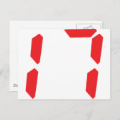 17 17 Uhr, digitale Nummer Postkarte (Vorne/Hinten)