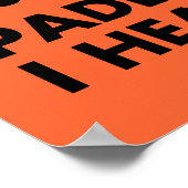 17,95 $ Paddel Schnellere Ich höre Banjos Poster (Ecke)