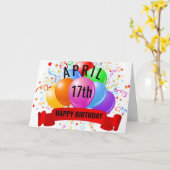 17. April Geburtstag Karte (Gelbe Blume)