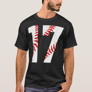 17 Baseball Number Jersey Baseball Mama Fan Favori T-Shirt