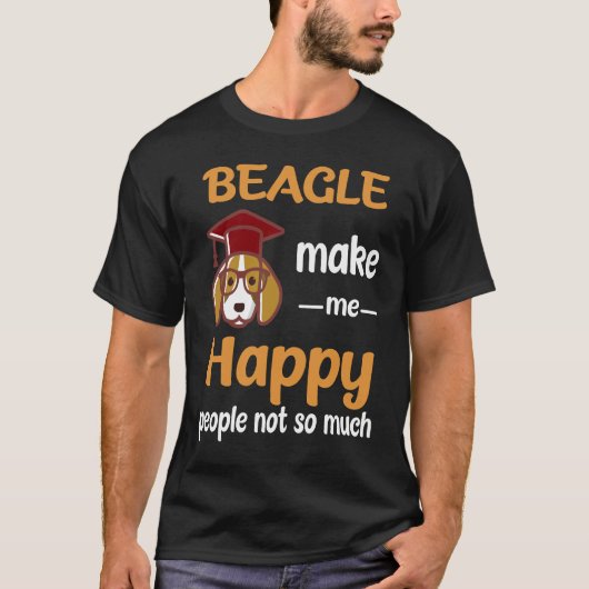 17 Beagle macht mich glücklich T-Shirt (Vorderseite)