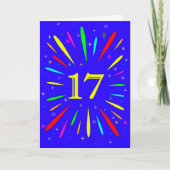 17. Birthday Explosion Card Karte (Vorderseite)
