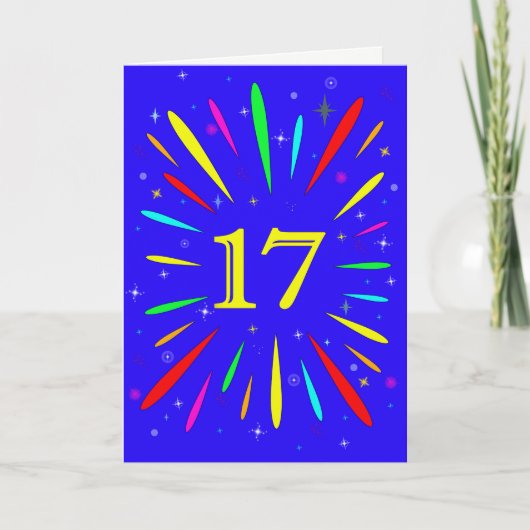 17. Birthday Explosion Card Karte (Vorderseite)