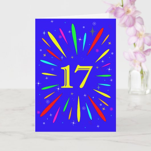 17. Birthday Explosion Card Karte (Orchidee)