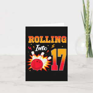 17 Bowling Geburtstagsparty 17 Jahre alt Karte