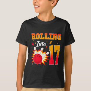 17 Bowling Geburtstagsparty 17 Jahre alt T-Shirt