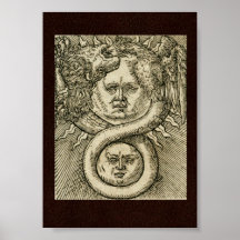 17. C. Alchemy Illustration: Sonne, Mond und Drach