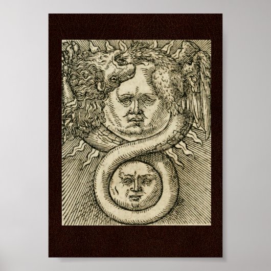 17. C. Alchemy Illustration: Sonne, Mond und Drach Poster (Vorne)