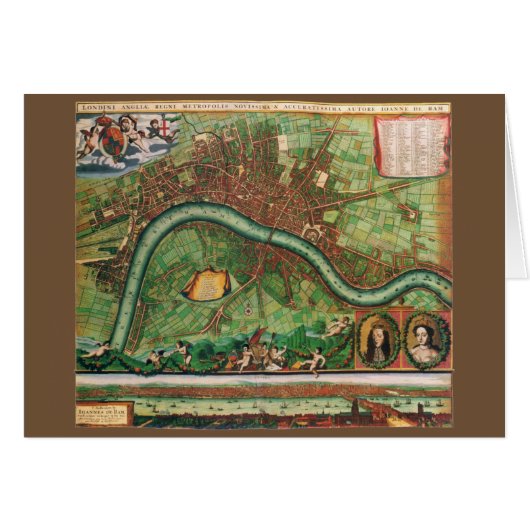 17 Century Antique London Street Karte (Vorderseite (Horizontal))