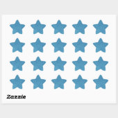 17 Cool Blue Glitzer Print Glitzern Star Stern-Aufkleber (Blatt)
