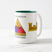 17. ENGINEER BATTALION 2. ARMORED  ZWEIFARBIGE TASSE (VorderseiteRechts)
