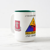 17. ENGINEER BATTALION 2. ARMORED  ZWEIFARBIGE TASSE (Vorderseite Links)