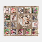 17 Familienname für Fotokollagen Zitat Rustikales Fleecedecke (Vorderseite (Horizontal))