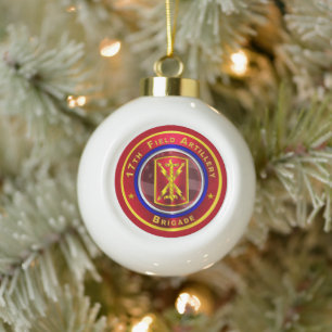 17. Feldartilleriebrigade Keramik Kugel-Ornament