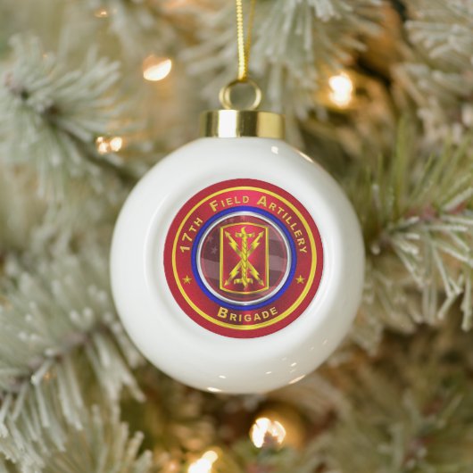 17. Feldartilleriebrigade Keramik Kugel-Ornament (Baum)