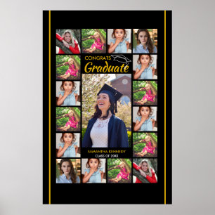17 Foto-Collage Vorlage Gratuliere Absolvent 20XX Poster