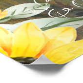 17 FOTO mit rustikalen Holzliegestühlen Poster (Ecke)