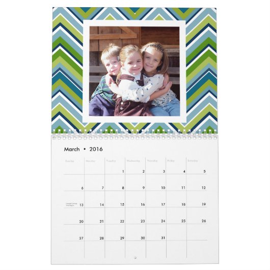 17 FotoCollage mit bunten Mustern Kalender (Mär 2016)