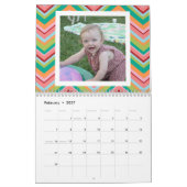 17 FotoCollage mit bunten Mustern Kalender (Feb 2027)