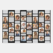 17 FotoCollage mit Mod-Muster - Grau Shades Geschenkpapier Set (Vorderseite 2)