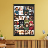 17 FotoCollage und Text - Schwarz bearbeiten Leinwanddruck (Insitu (Wohnzimmer))
