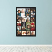 17 FotoCollage und Text - Schwarz bearbeiten Leinwanddruck (Insitu (Holzboden))