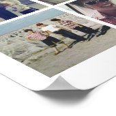 17 FotoCollage und Text - Weiß bearbeiten Poster (Ecke)