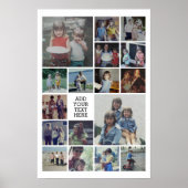 17 FotoCollage und Text - Weiß bearbeiten Poster (Vorne)