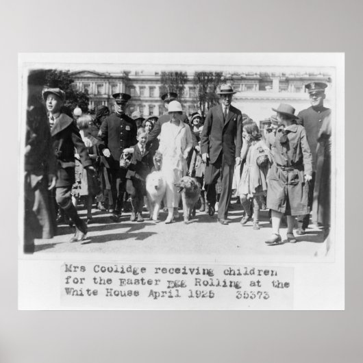 17 Frau Coolidge Ostereier Weiße Haus Poster (Vorne)