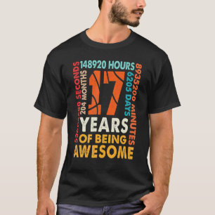 17. Geburtstag 17 Jahre alt 204 Monate Basketball T-Shirt