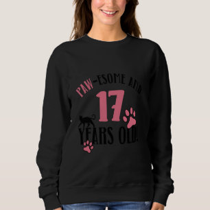17. Geburtstag 17 Jahre alte Cat Mama Cat Lover Sweatshirt