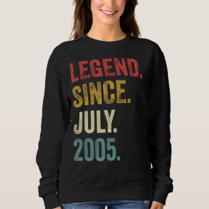 17. Geburtstag 17 Jahre alte Legende seit Juli 200 Sweatshirt