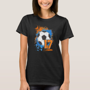 17. Geburtstag 17 Jahre alter Fußballball T-Shirt