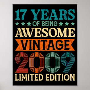 17. Geburtstag 17 Jahre großartig sein Vintage 17 Poster