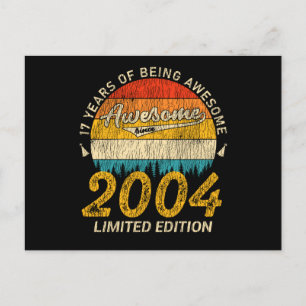17. Geburtstag 2004 Awesome seit dem 17. Geburtsta Postkarte