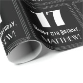 17. Geburtstag - Art Deco Inspiriert Look "17", Na Geschenkpapier (Rolleneckpunkt)