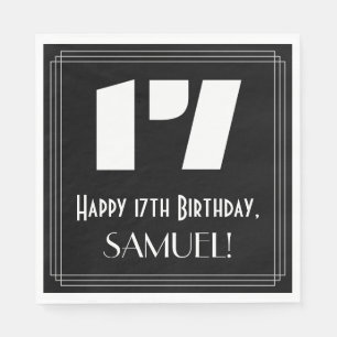 17. Geburtstag: Art Deco Inspiriert Look "17" + Na Serviette