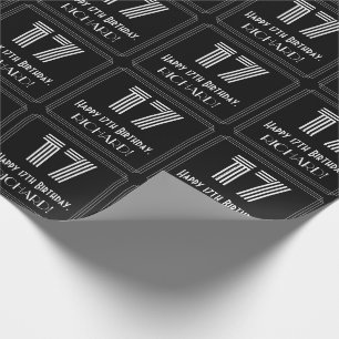 17. Geburtstag: Art Deco Inspiriert Look "17" w/ N Geschenkpapier