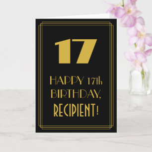 17. Geburtstag – Art Deco inspiriertes Aussehen "1 Karte
